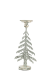 Zen Collection Χριστουγεννιάτικο Δέντρο Μεταλλικό Κηροπήγιο Ασημί 19x11.5x41.5cm 50401 Zen Collection Xristougnniatiko Dentro Metalliko Kiropigo Asimi 19x11.5x41.5cm 50401
