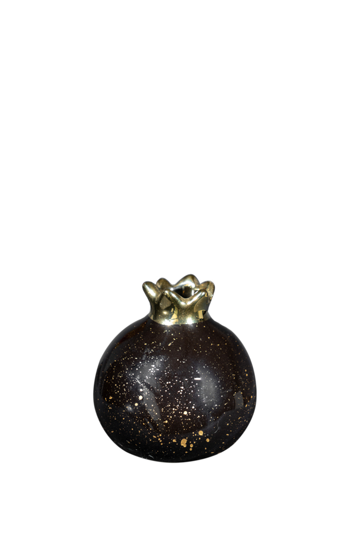 Zen Collection Diakosmitiko Keramiko Rodi Kafe me Xruses Telitses F7.6cm 47609