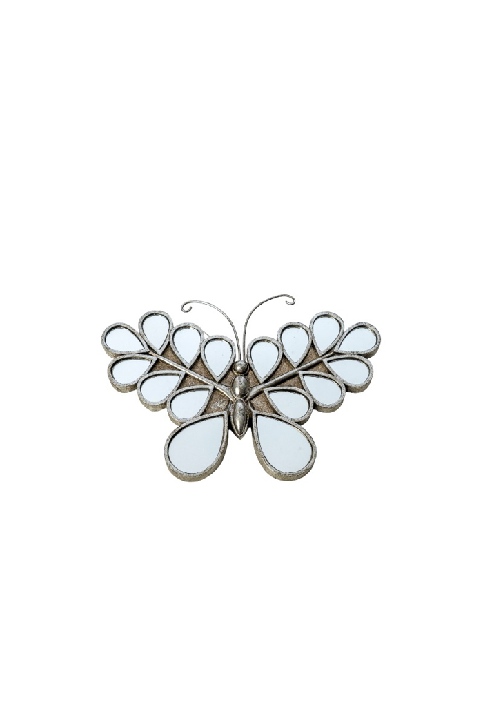 Zen Collection Diakosmitiko Toixou Resin Petalouda Asimi me Kathrepti 14.7x1.3x9.5cm 48421