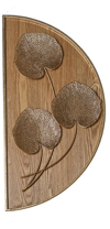 Zen Collection Diakosmitiko toixou apo metallo kai xulo 'misofengaro' me kladia 34,9X71,1X3,8EK 49304