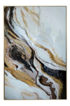Zen Collection Pinakas me Korniza Gyalisteros me Xrusa kai Mavra Xromata 82x4.5x122cm 49466