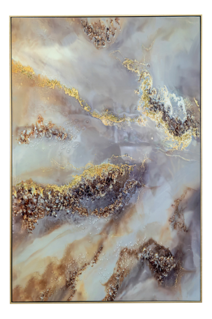 Zen Collection Pinakas Gyalisteros me Gina Xromata me Korniza 82x4.5x122cm 49467