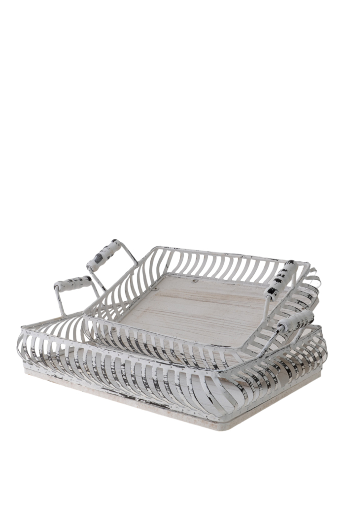 Zen Collection Set ton 2 Diskos Xulinos me Metallo 41x27x10.5cm/36x22x10cm 49786