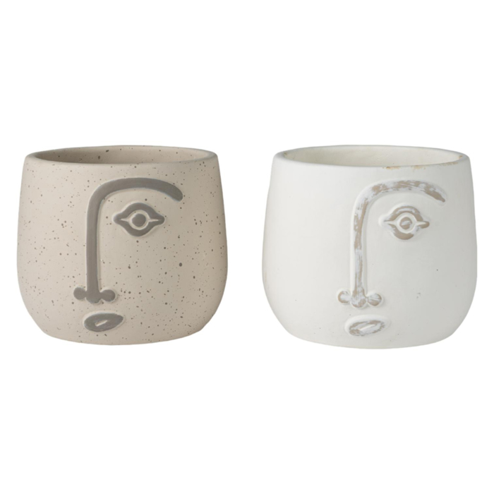 Zen Collection Kaspo Keramiko Prosopa se Duo Xromata F14x12cm 50023